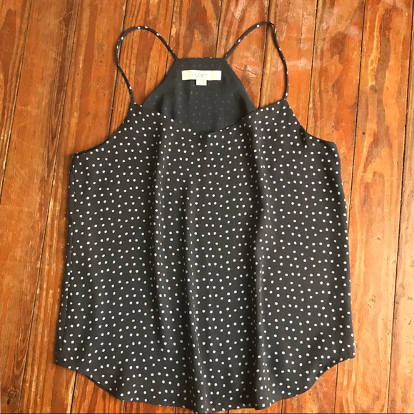 LOFT Tops - Ann Taylor LOFT•Dark Gray & Light Blue Tank Top•S